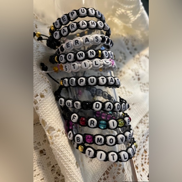 NOT MY PRESIDENT Beaded Bracelets - Hand Made - Adjustable - Blue Bracelet- Ally - Picture 7 of 7